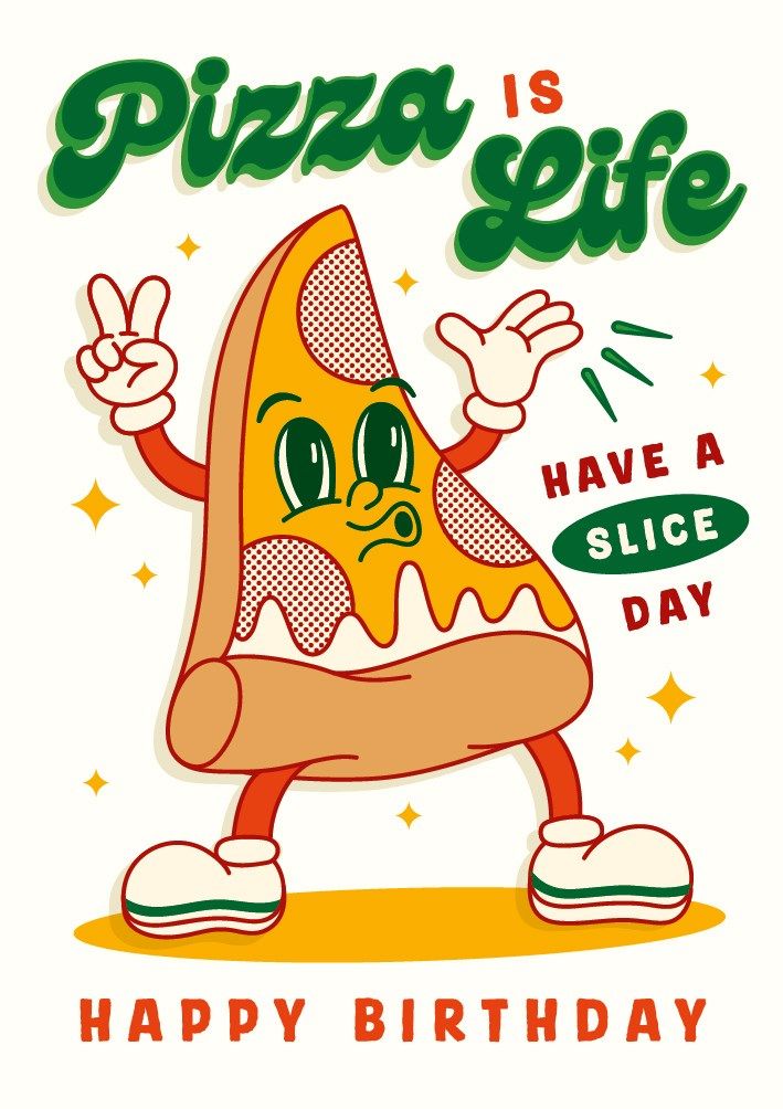 2-osainen kortti The Art File - Pizza is life