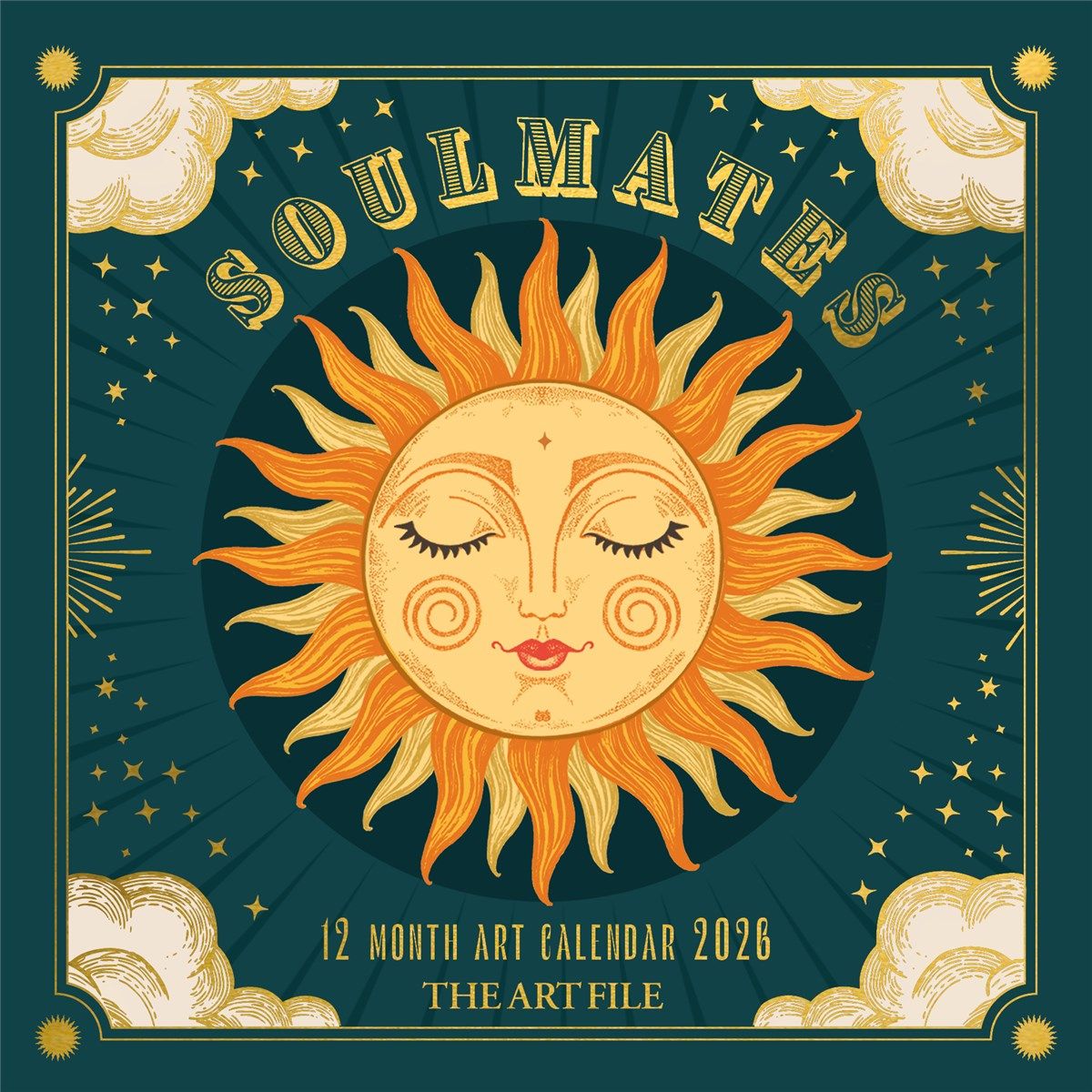 Seinäkalenteri 30x30cm The Art File - Soulmates 2026