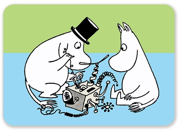 Postikortti Muumi - Muumipappa ja Muumipeikko