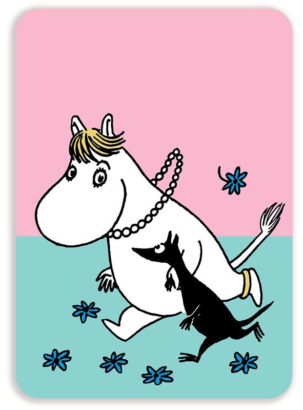 Postikortti Muumi - Niiskuneiti juoksee