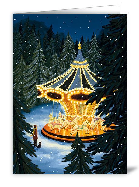 2-osainen joulukortti Quire - KAruselli