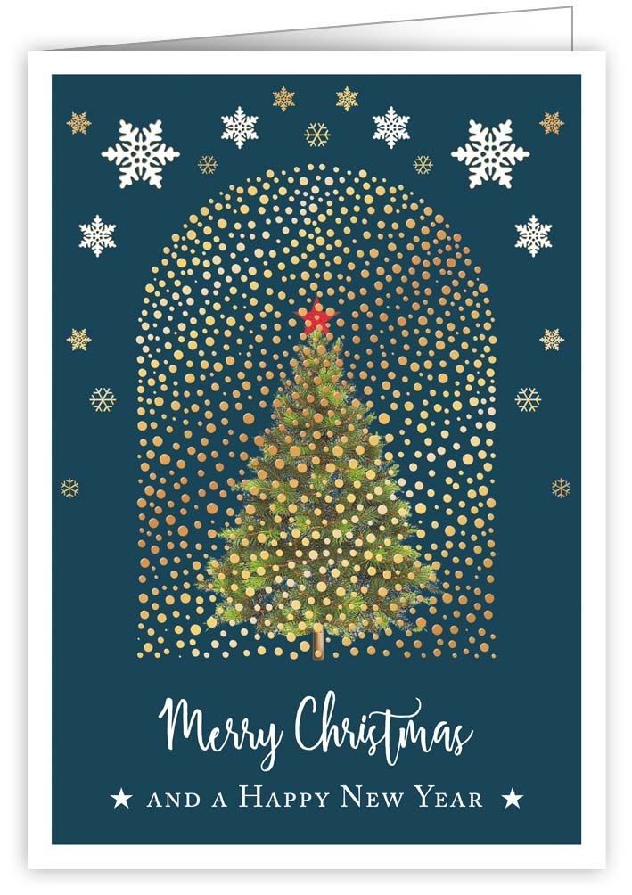 2-osainen kortti joulu Quire - Joulukuusi Merry Christmas