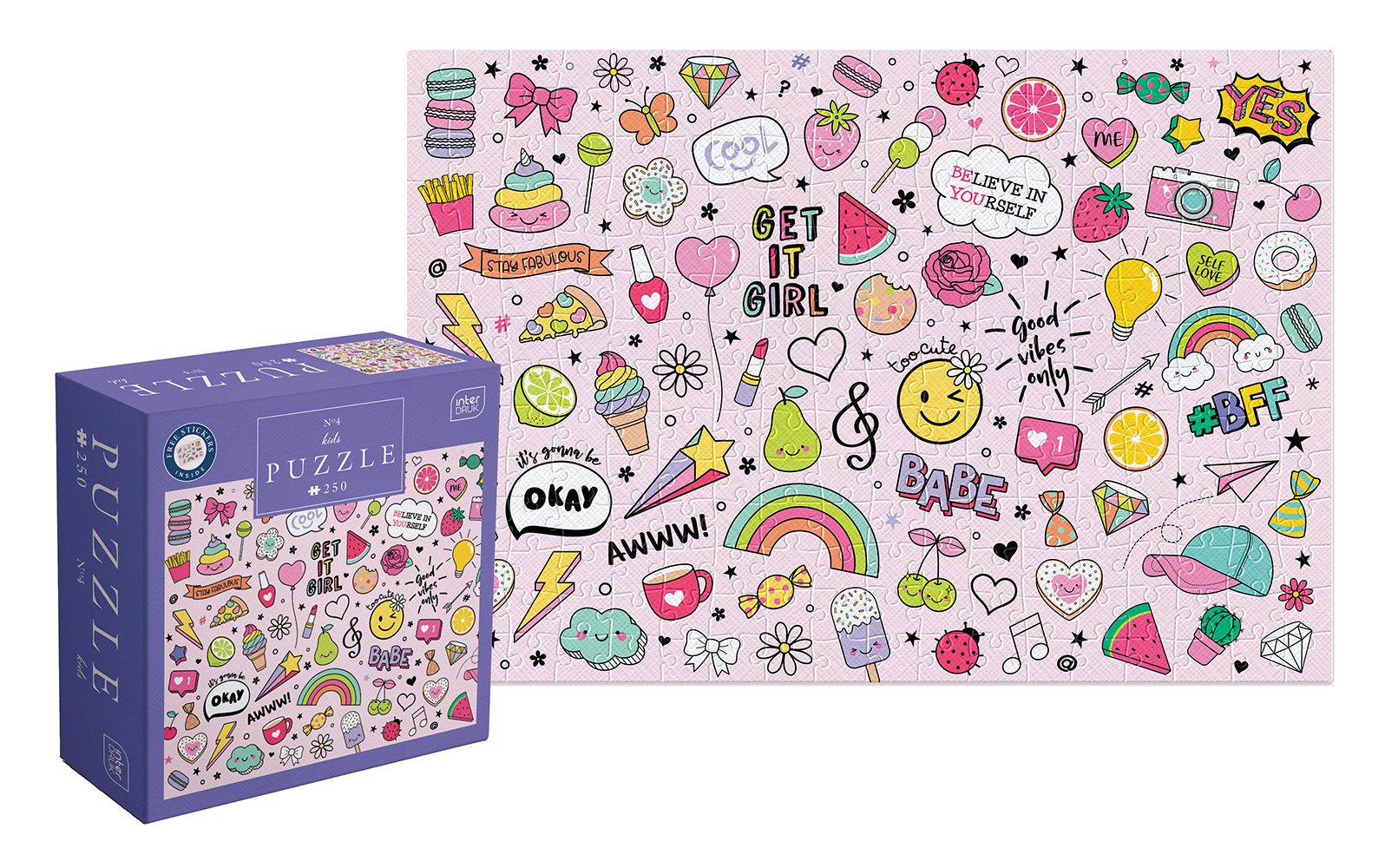 INTERDRUK Palapeli 250 palaa emojit ja ikonit