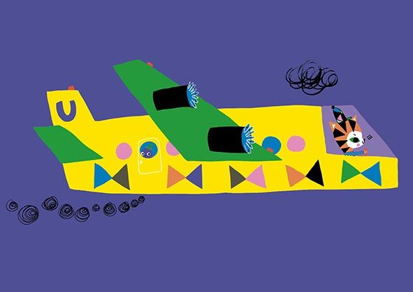 Postikortti Nina Pirhonen - Lentokone