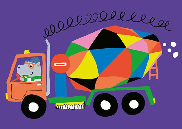 Postikortti Nina Pirhonen - Betoniauto