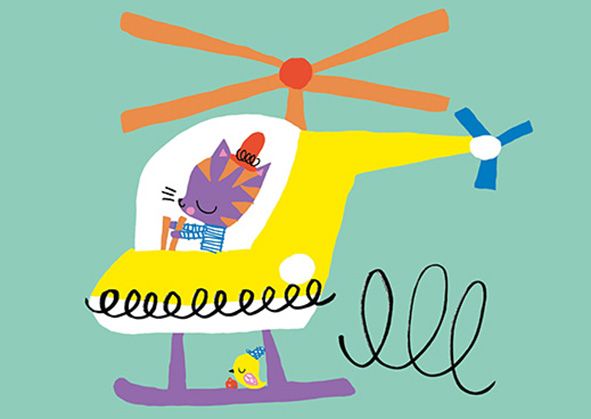 Postikortti Nina Pirhonen - Helikopteri