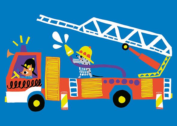 Postikortti Nina Pirhonen - Paloauto