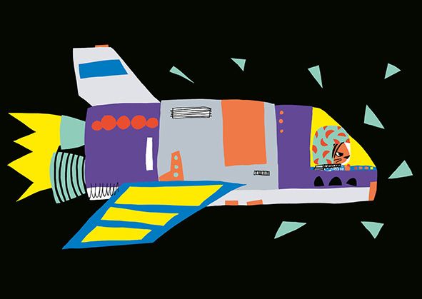 Postikortti Nina Pirhonen - Avaruussukkula