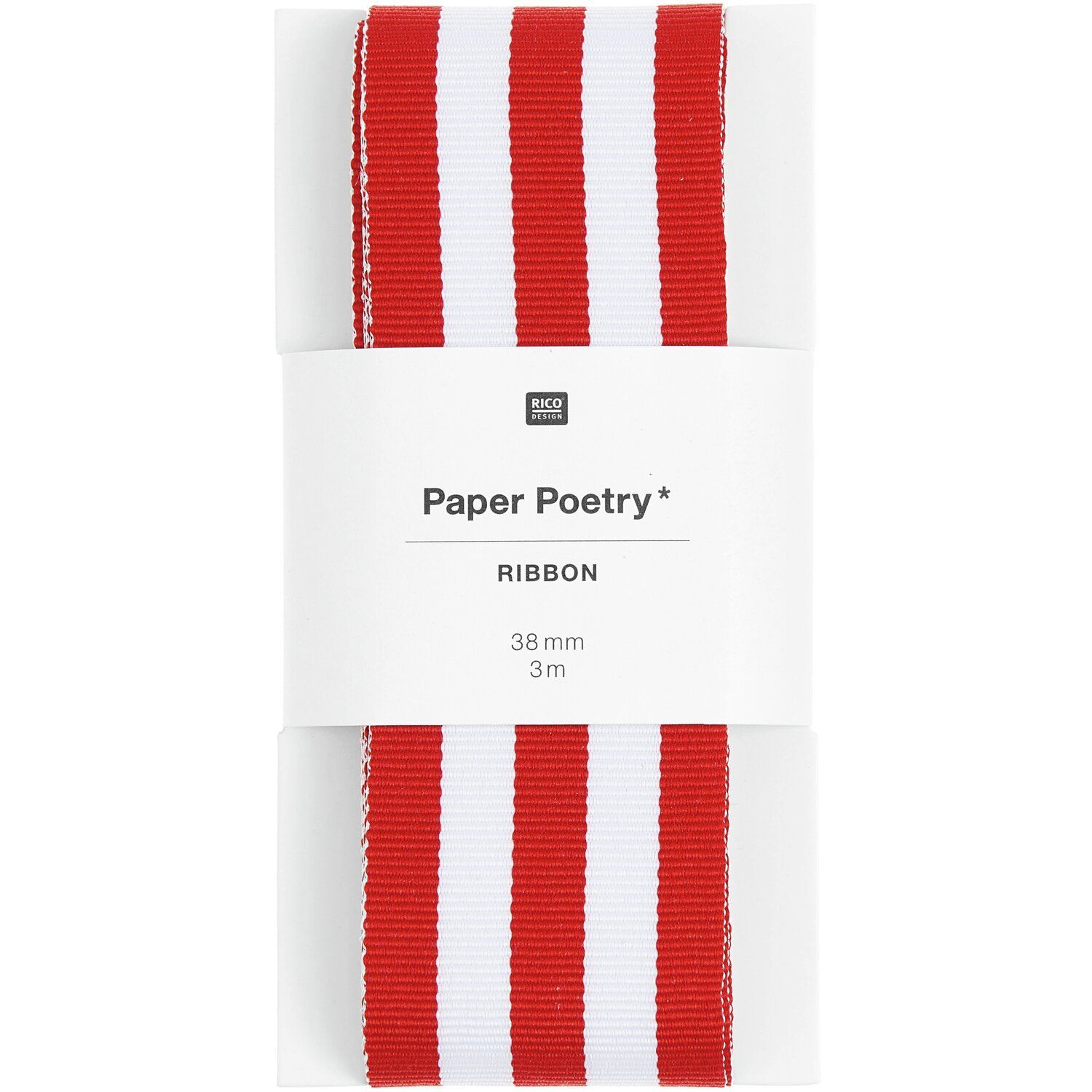 Lahjanauha 38mm Paper Poetry - Duo Stripes Red/white