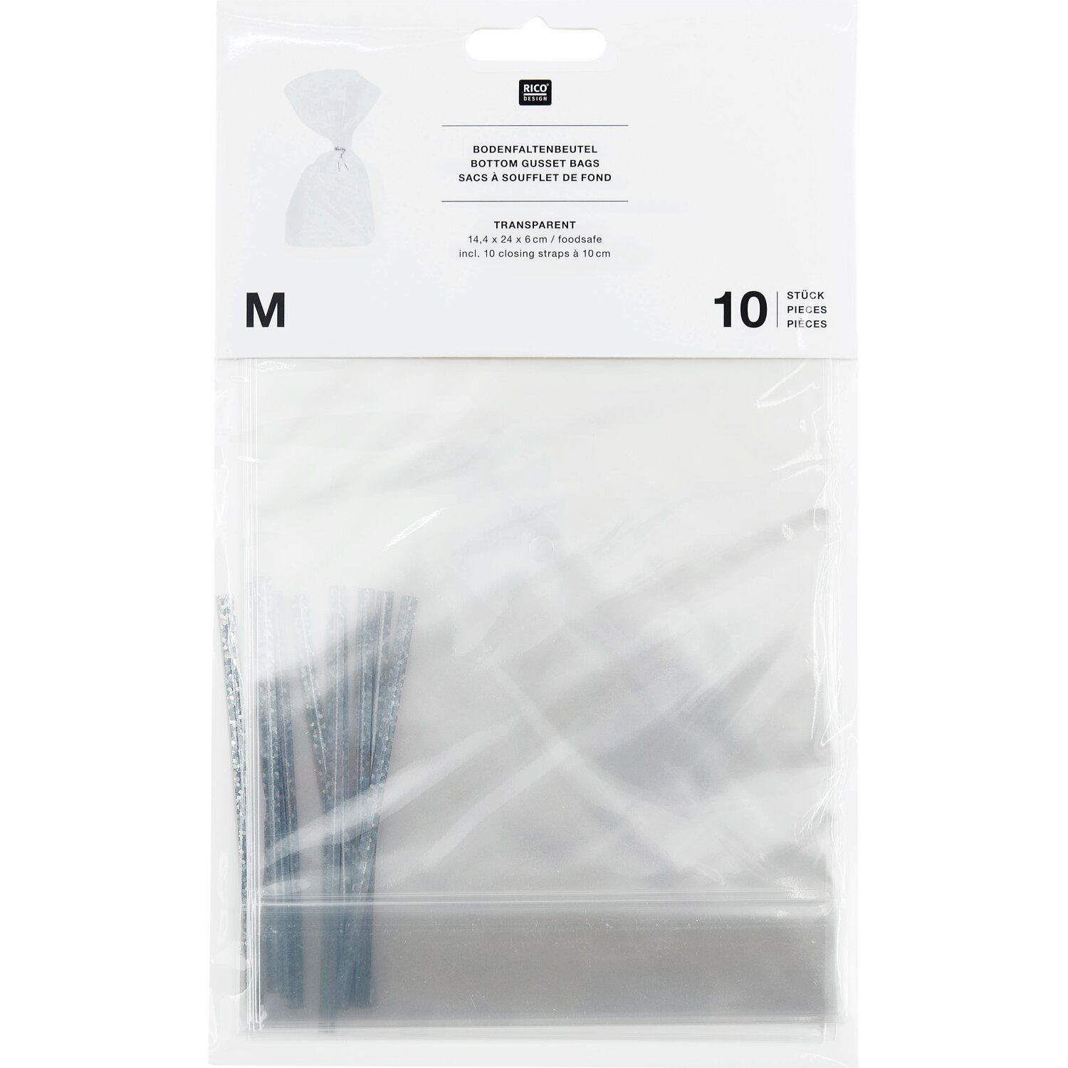 Lahjapussit joulu Rico Design - M, Transparent