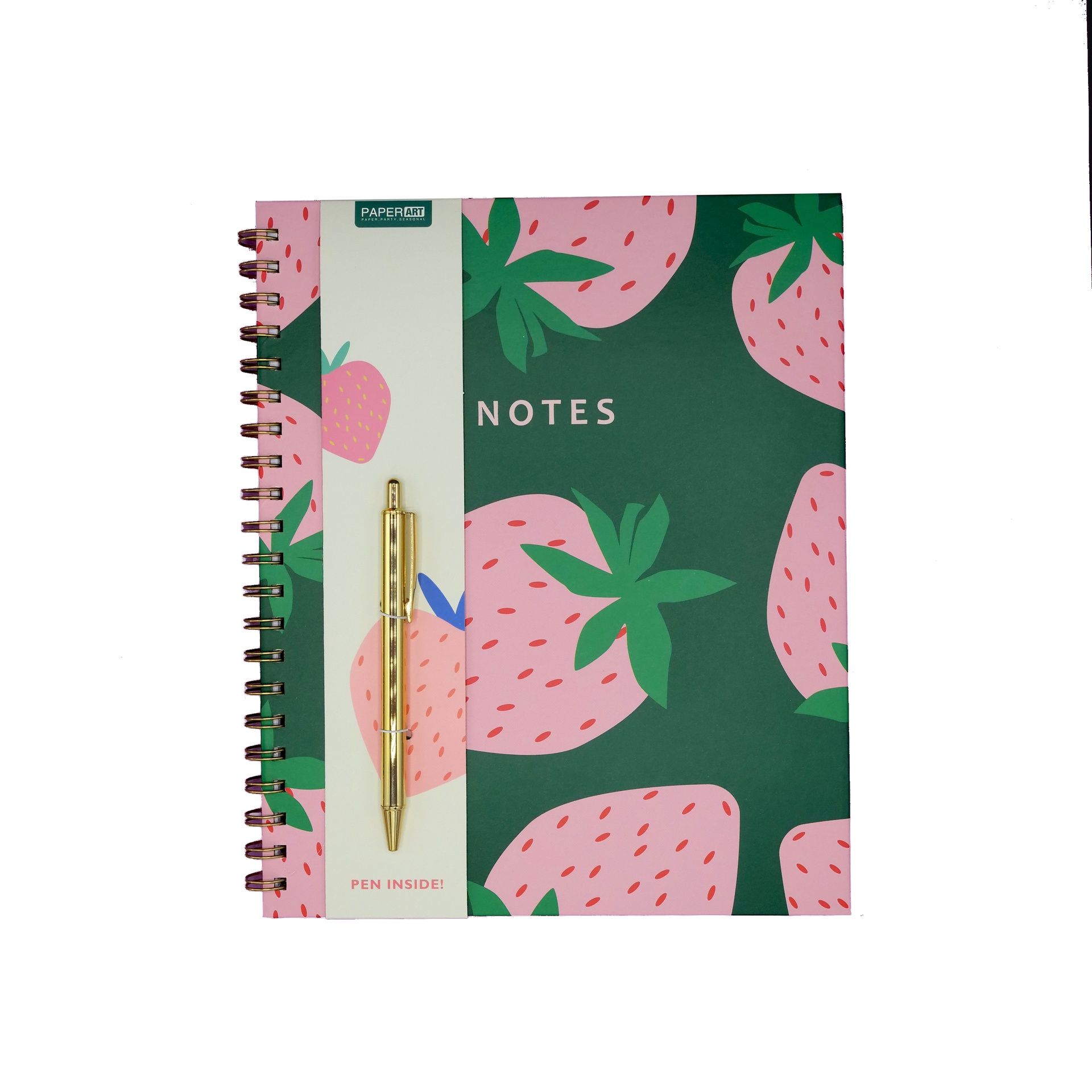 Muistikirjasetti A4 kierre Art Cool - Mansikkakesä