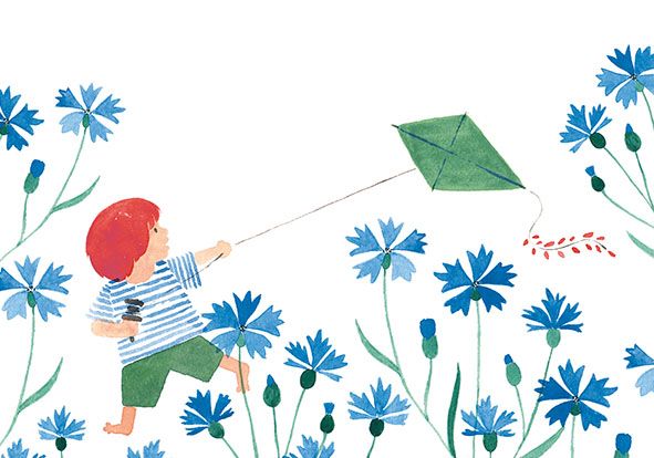 Postikortti Polka Paper - Poika ja leija