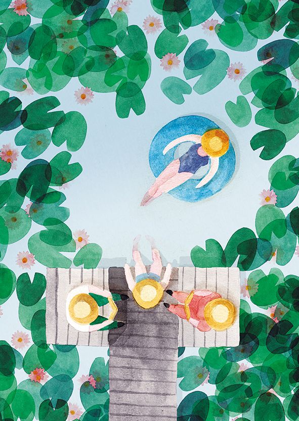 Postikortti Polka Paper - Laiturilla