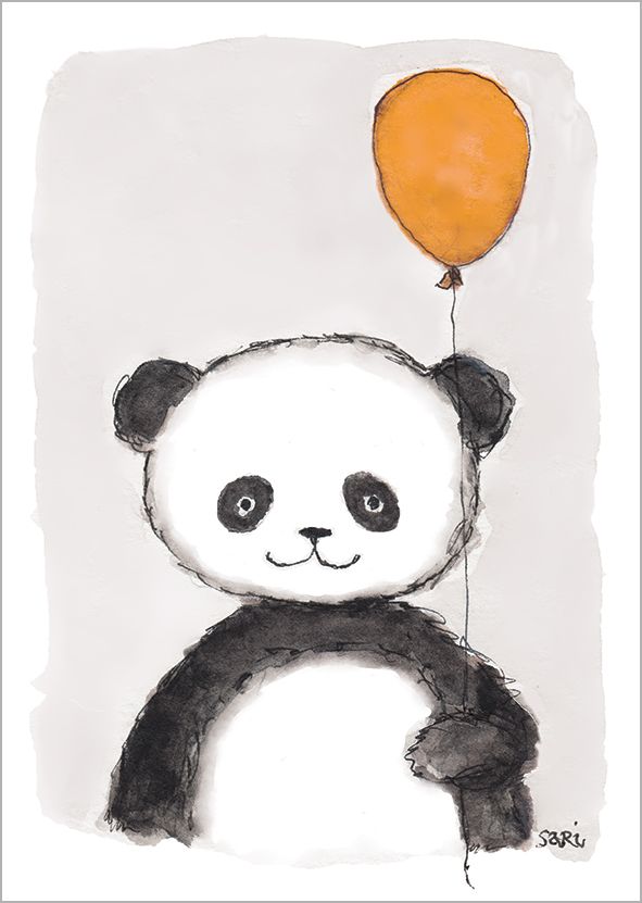 Postikortti Sari's Artwork - Panda