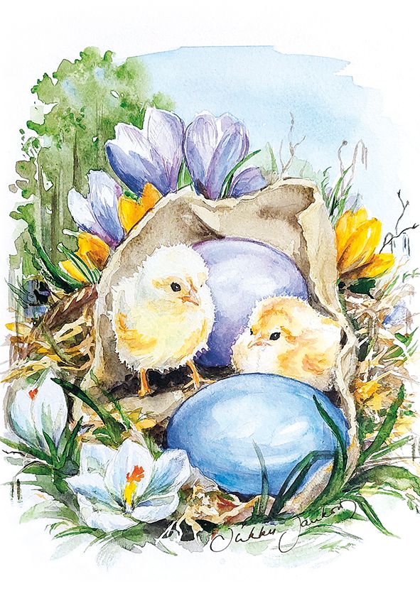 Postikortti Sirkku Saukonoja - Pääsiäistiput