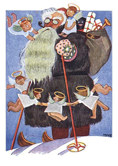 Postikortti joulu Tove Jansson - Joulupukki