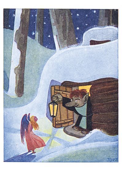 Postikortti joulu Tove Jansson - Metsän asukas