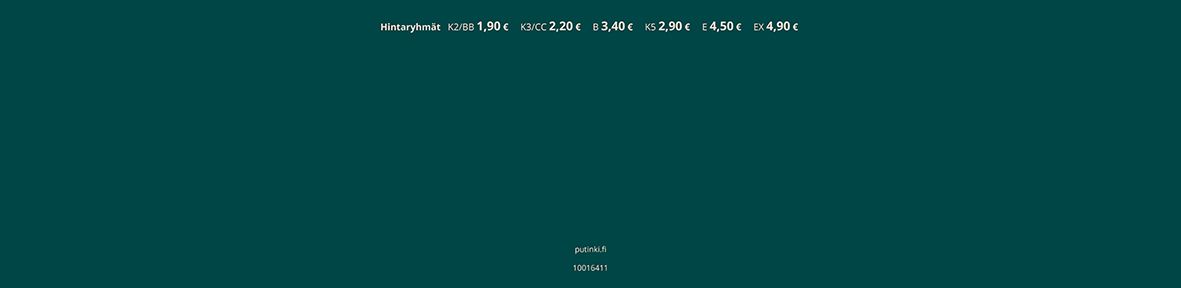 Hintaopaste lattia- ja pahvitelineeseen - hintaryhmät painettu