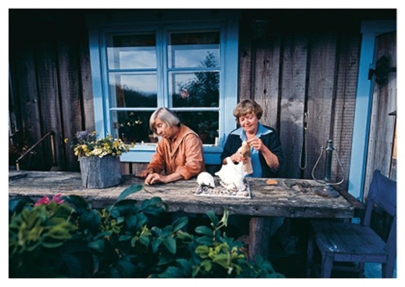Postikortti Tove Jansson - Tove ja Tuulikki Klovharulla