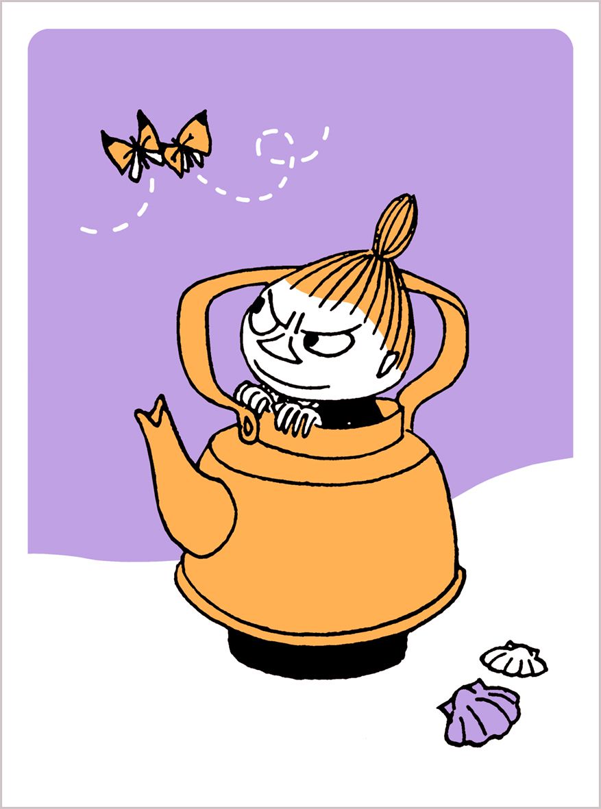 2-osainen kohopainokortti Muumi - Pikku Myy pannussa