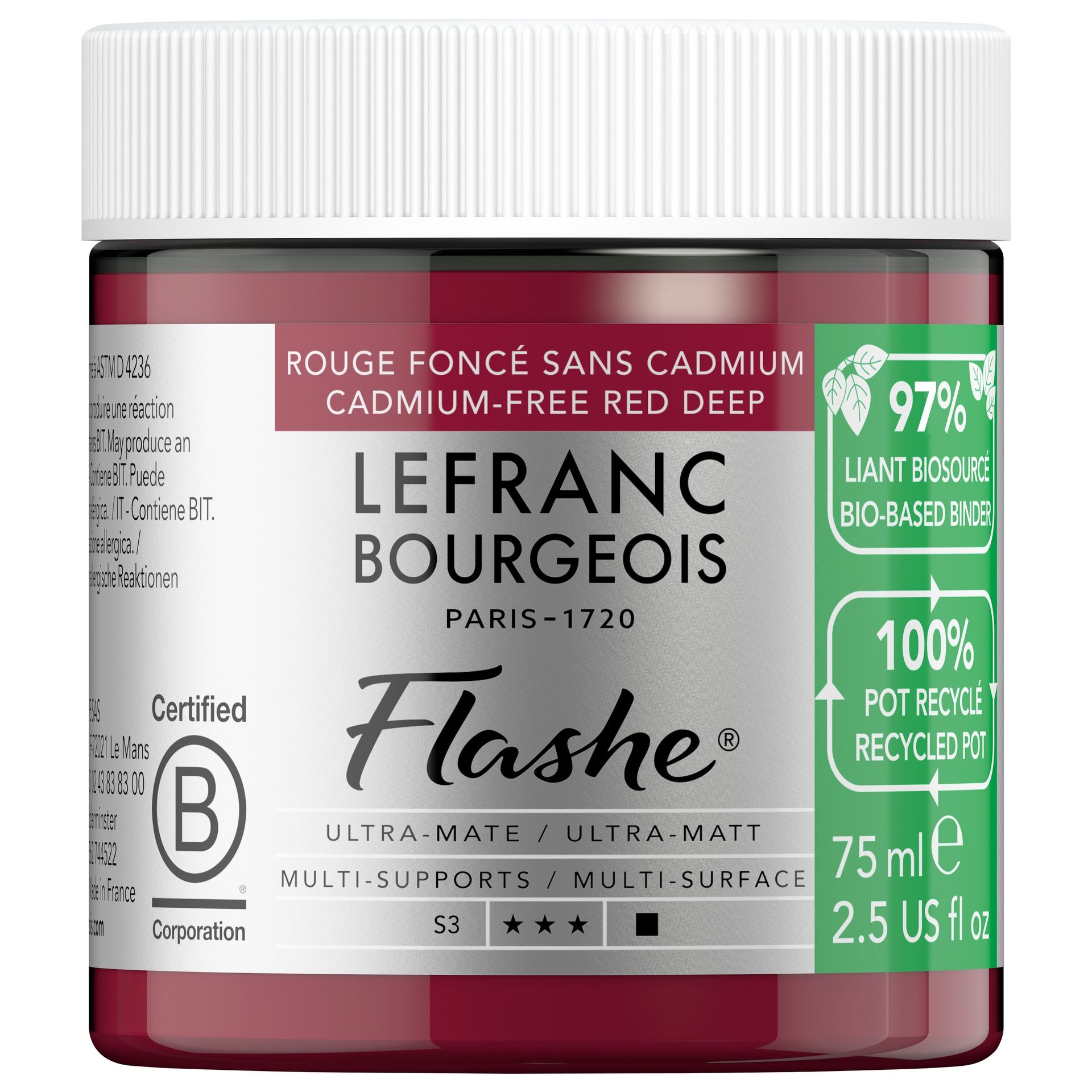 Vinyylimaali 75 ml LB Flashe BIO CadFree Red