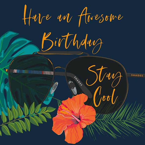 2-osainen kortti Belly Button - Have an Awesome Birthday