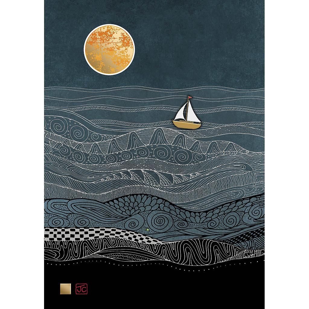 2-osainen kortti Bug Art - Purjevene