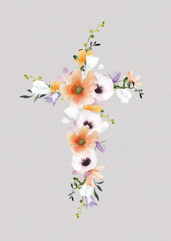 2-osainen kortti Henna Adel - Kukat, Rippiristi