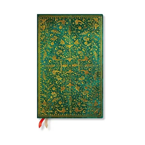 Lukuvuosikalenteri Maxi 2027 Paperblanks- Emerald Flower