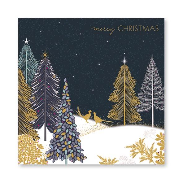 2-osainen kortti joulu The Art File - Metsä