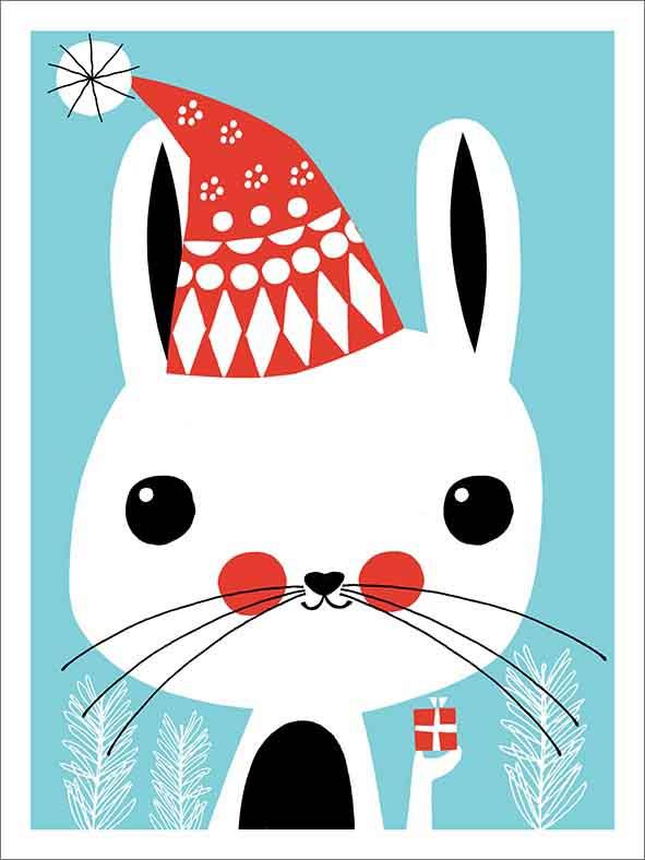 2-osainen kohopainokortti Anne Vasko - Pupu