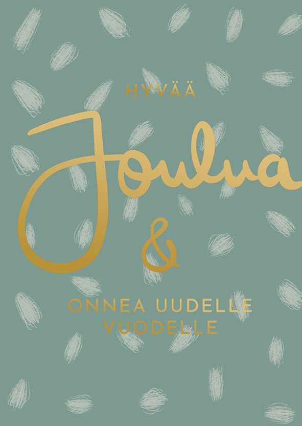 2-osainen kortti joulu Putinki Letters - Hyvää joulua ja uutta vuotta