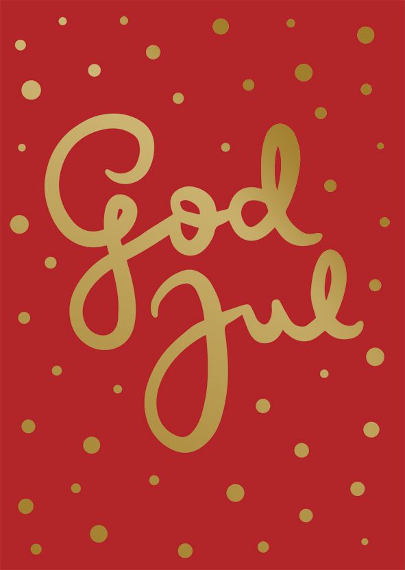 2-osainen kortti joulu Putinki Letters - God jul