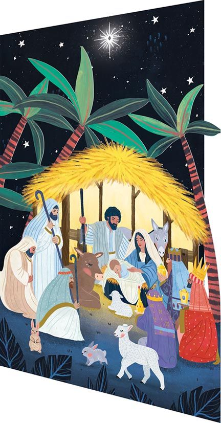 2-osainen kortti joulu lasercut Roger la Borde - Jouluseimi