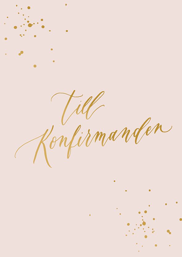 2-osainen kortti Kalligrafiastudio - Till Konfirmanden