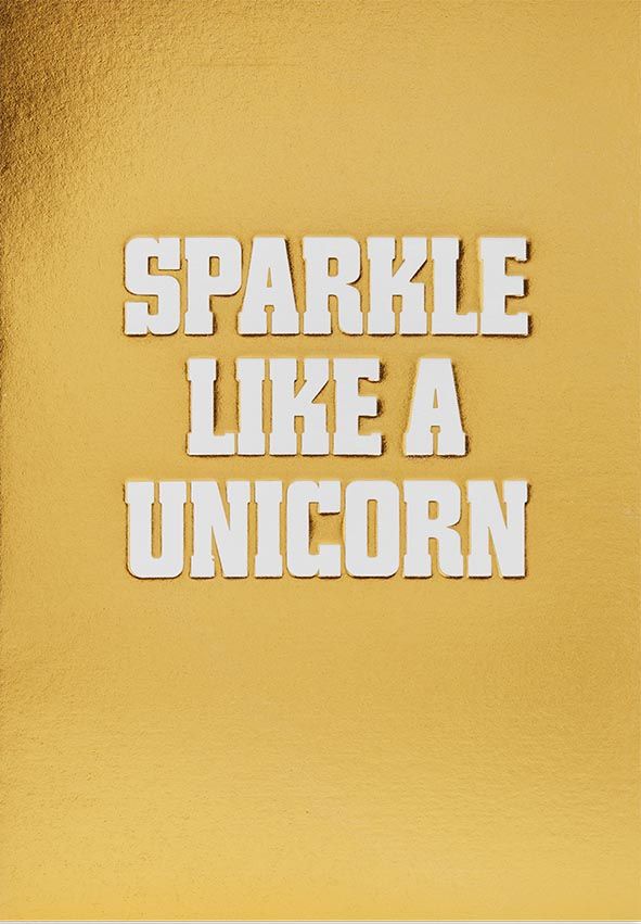 2-osainen kortti Lagom - Sparkle like a unicorn