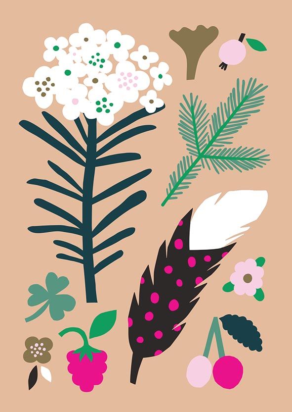 2-osainen kortti Leena Kisonen - Pilkullinen sulka