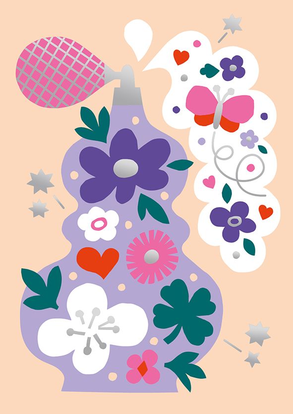 2-osainen kortti Leena Kisonen - Hajuvesipullo