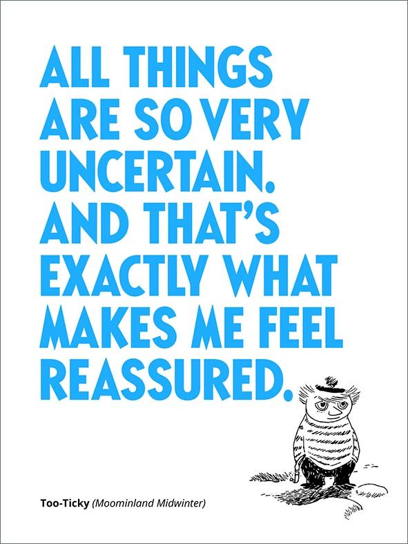 2-osainen kohopainokortti Muumi - Uncertain