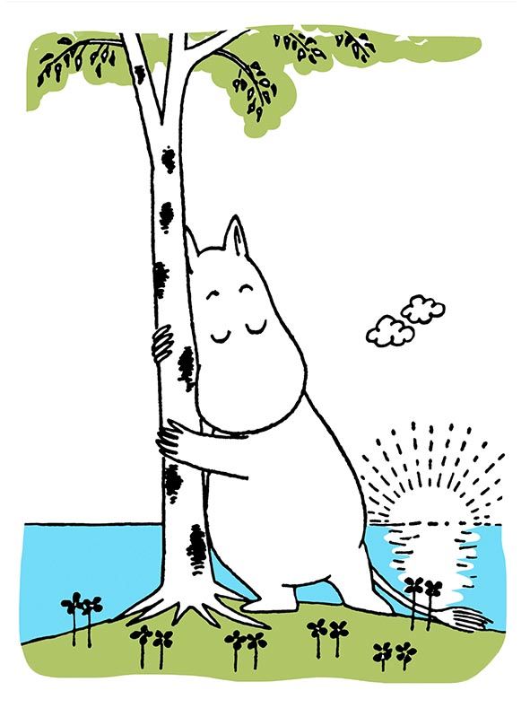 2-osainen kohopainokortti Muumi - Puunhalaaja