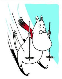 2-osainen kohopainokortti Muumi - Hiitäjä