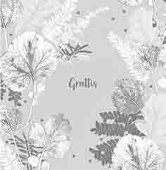 2-osainen neliökortti Pentik - Harmaa Flora