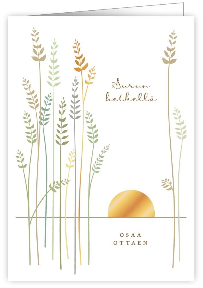 2-osainen kortti suru Quire - Surun hetkellä osaa ottaen