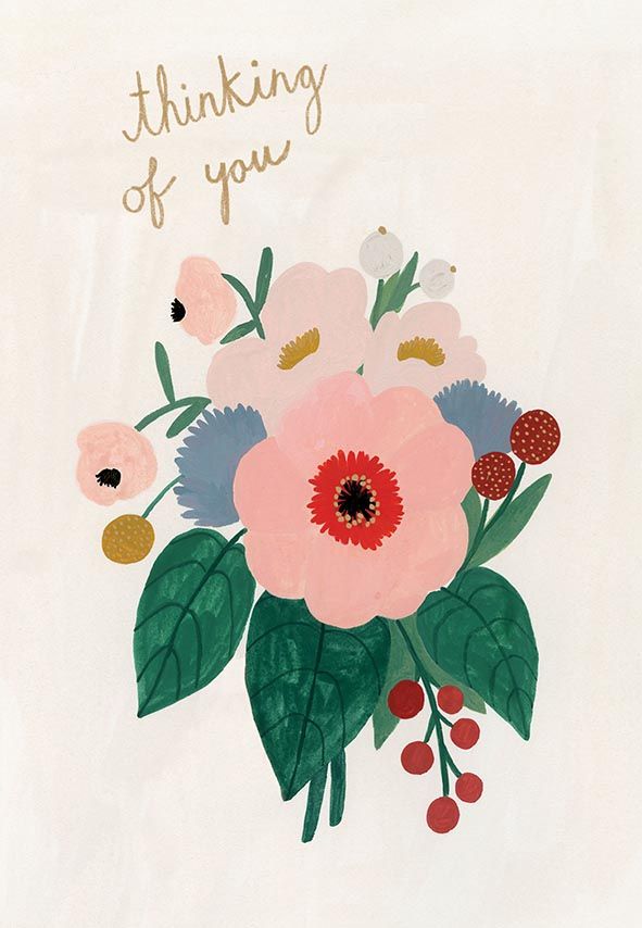 2-osainen kortti Roger la Borde - Thinking of you