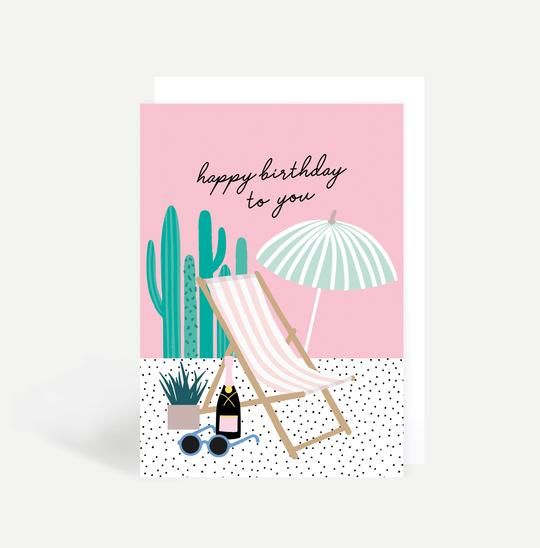 2-osainen kortti Sadler Jones - Happy Birthday to you