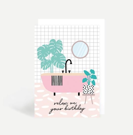 2-osainen kortti Sadler Jones - Relax on your Birthday