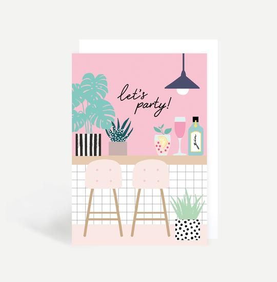 2-osainen kortti Sadler Jones - Let´s Party