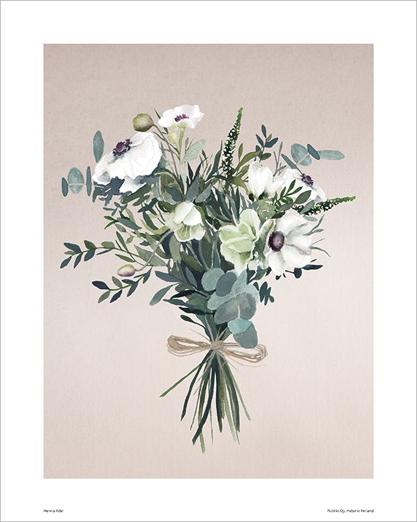 Juliste Putinki Henna Adel 24x30cm - Kukkakimppu