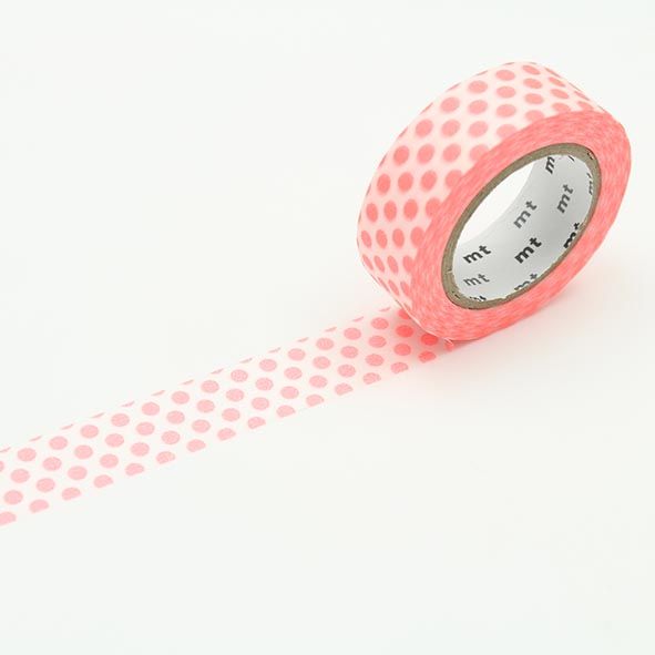 MT masking tape - dot shocking red