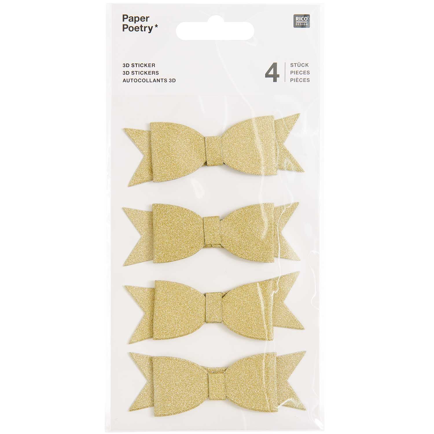 Tarrasetti Rico Design - 3D rusetit kulta